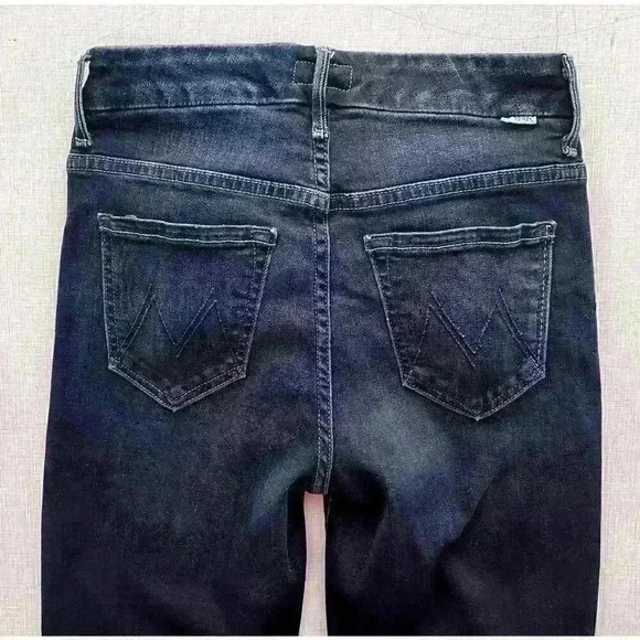 Mother Sz 24 The Looker Ankle Fray Jeans Last Call Skinny High Rise Stretch - Picture 7 of 14